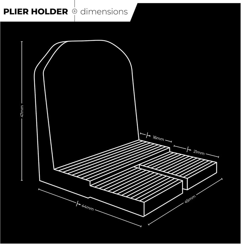 StealthMounts Tpe Drawer Hive Plier Holder, Black, 10 Pieces - Image 2
